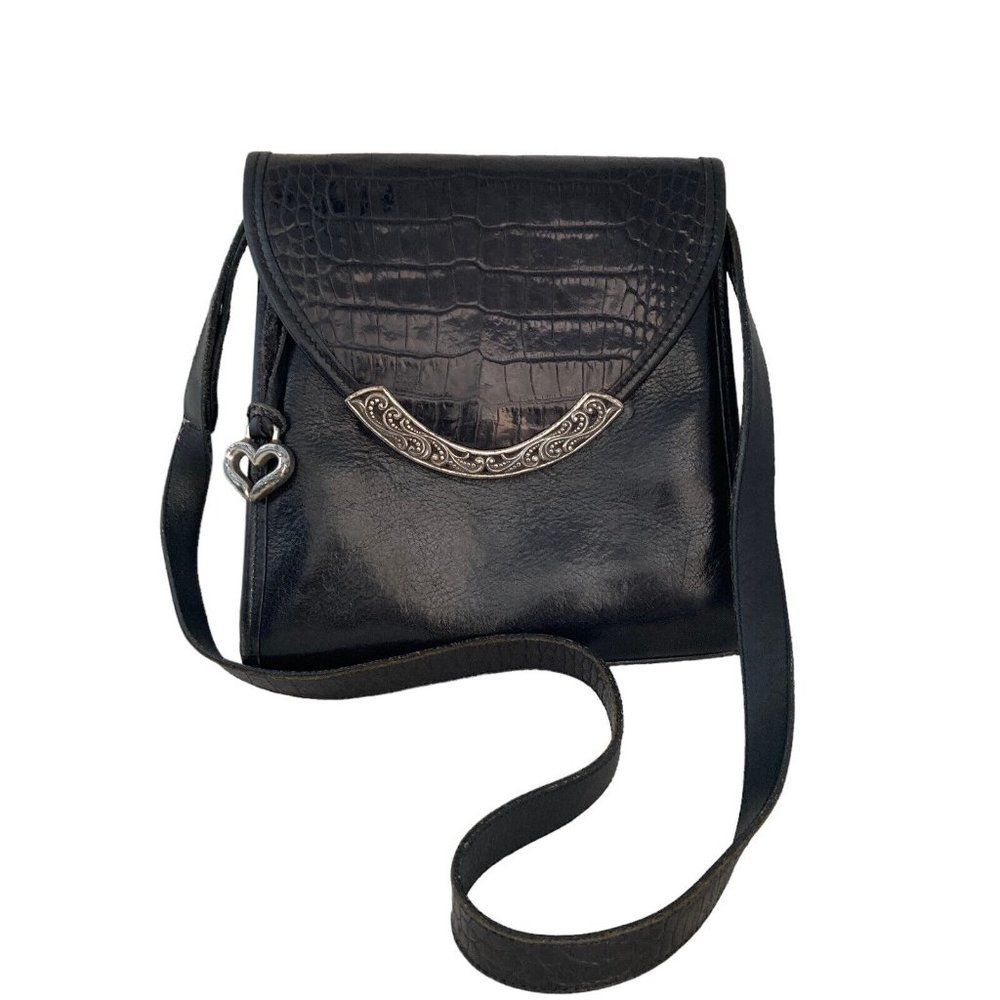 Brighton Shoulder Bag Leather Black 8.5x8